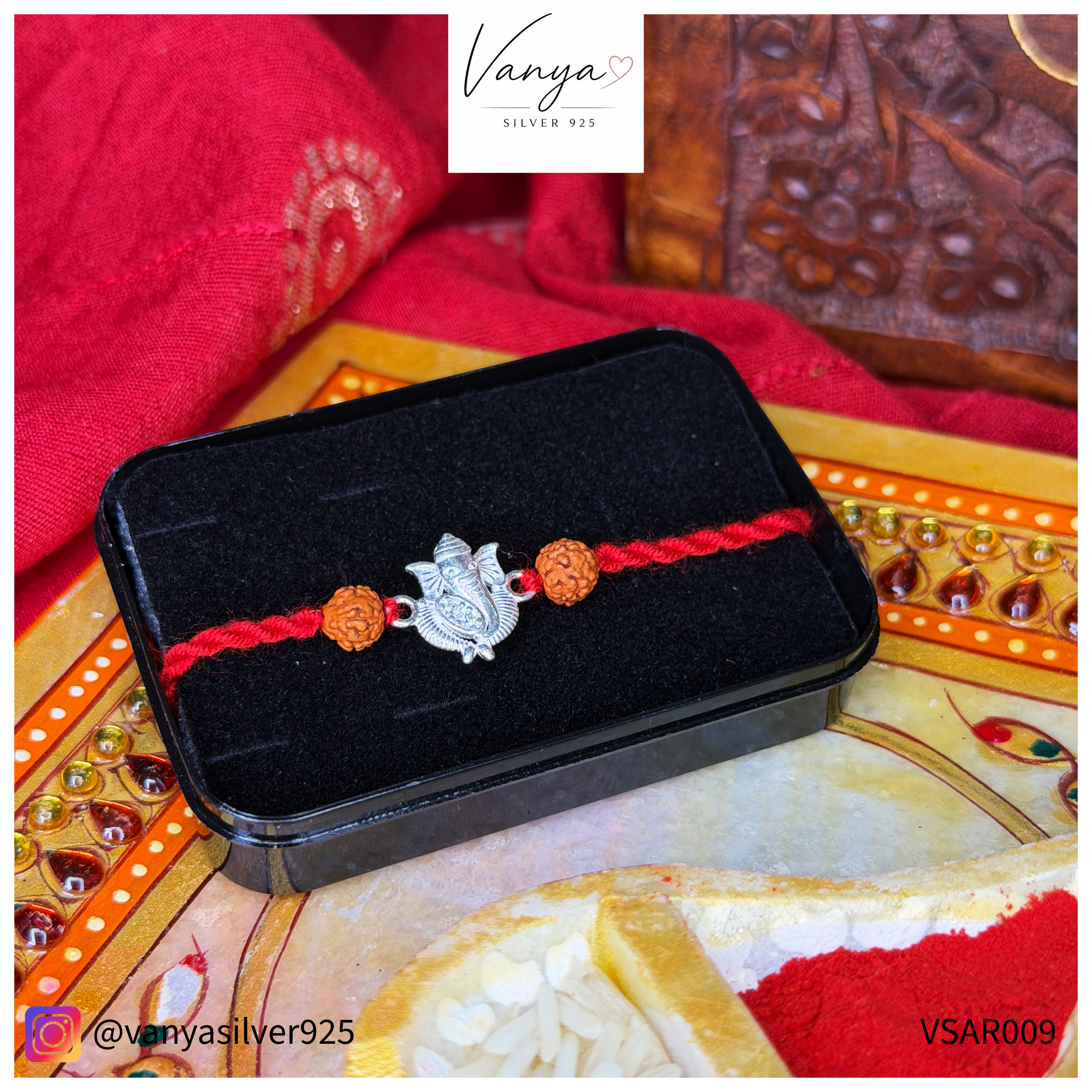 Ganesh Ji Silver Rakhi